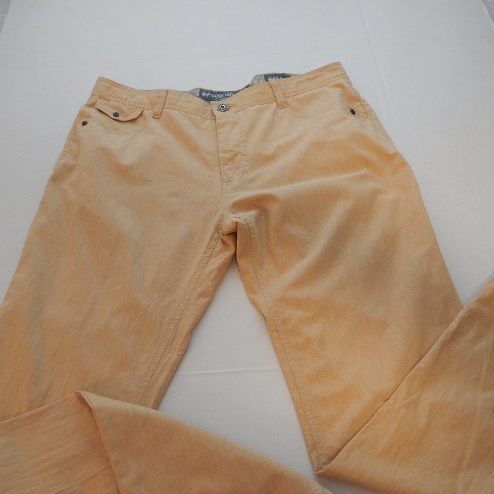 Enzo Denim Collection 100% Cotton Beige European Cut Men's Pants - Size 34